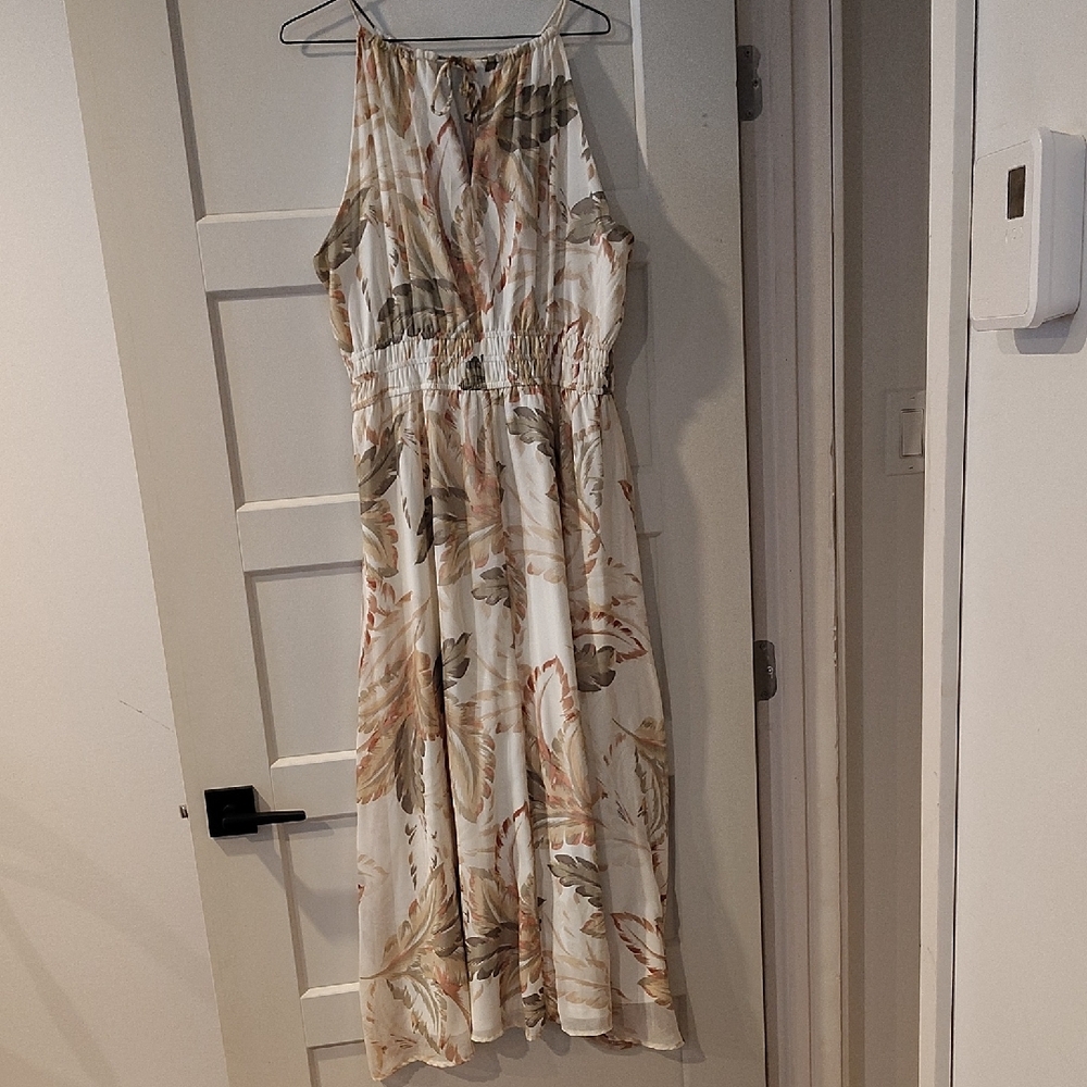 🔥2 For 39$🔥Suzy Shier Cream Floral Midi Dress - Picture 5 of 5